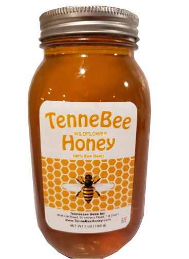 Three pounds of pure honey.